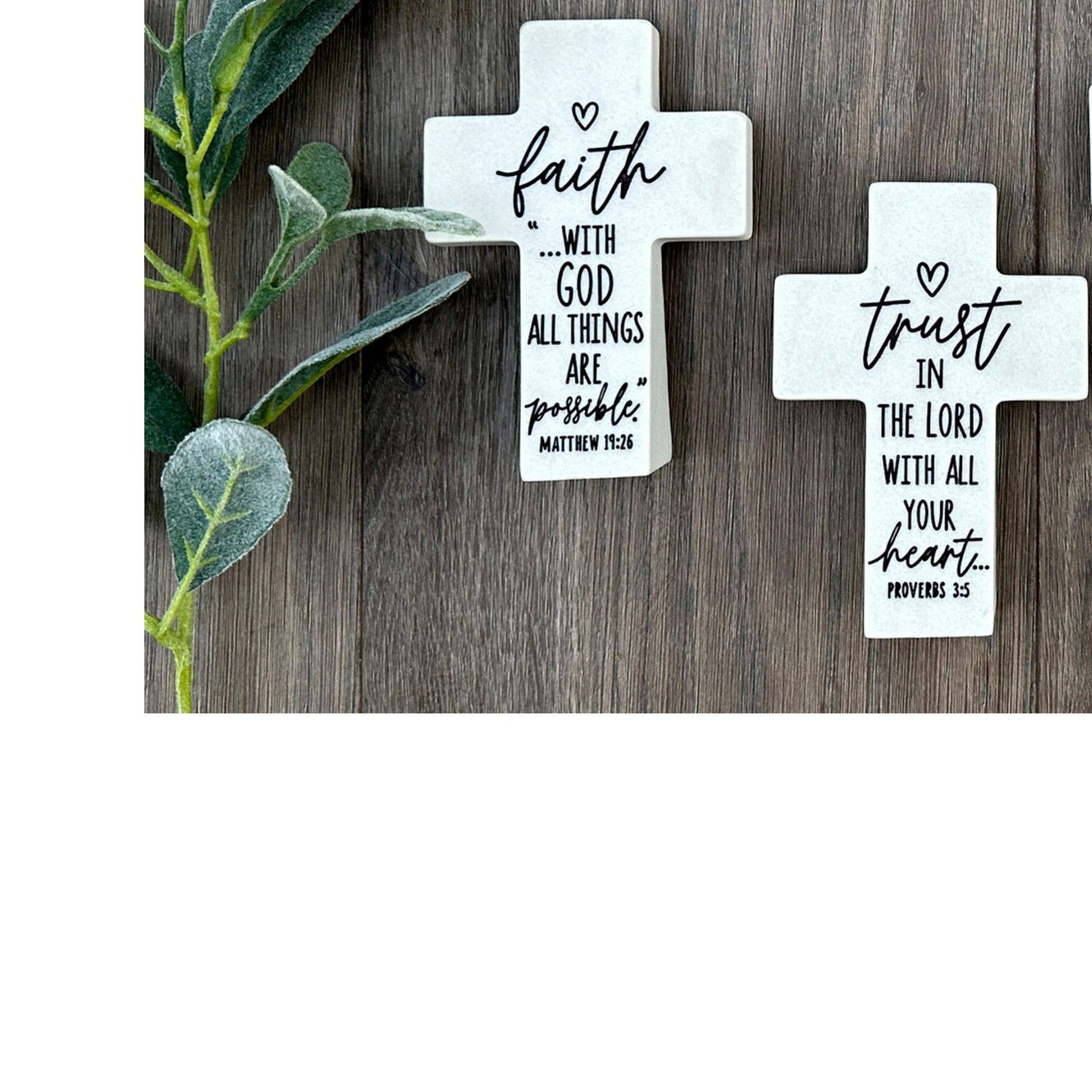 Trust Tabletop Cross - Resin Wedge-Base