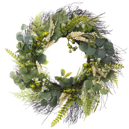 Eucalyptus Leaves 24" Silk Wreath