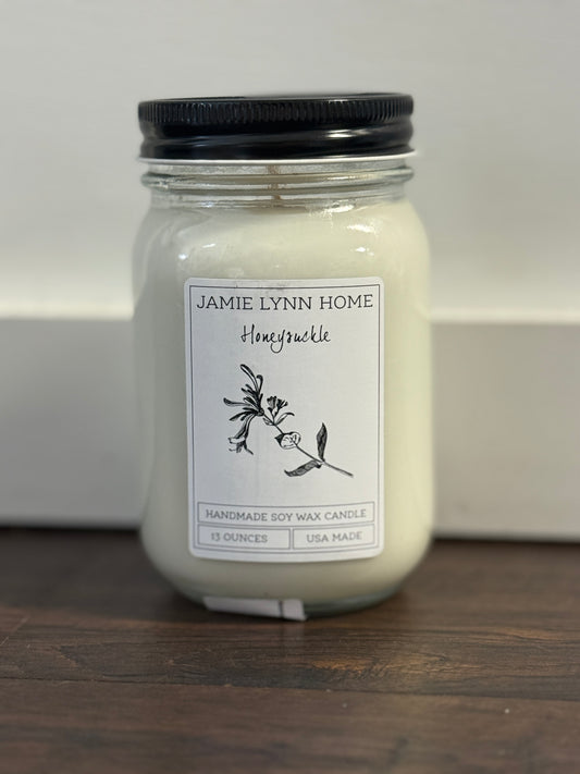 Honeysuckle Mason Jar Soy Candle