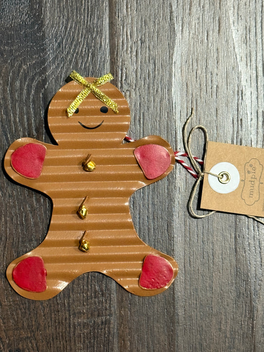 Gingerbread Christmas Tin Ornament