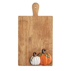 Ceramic Pumpkin Wood Board