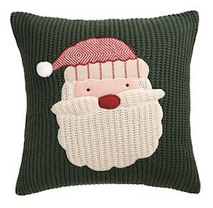 Santa Christmas Knit Pillow
