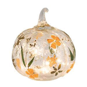 Small Gather LED Glass Pumpkin