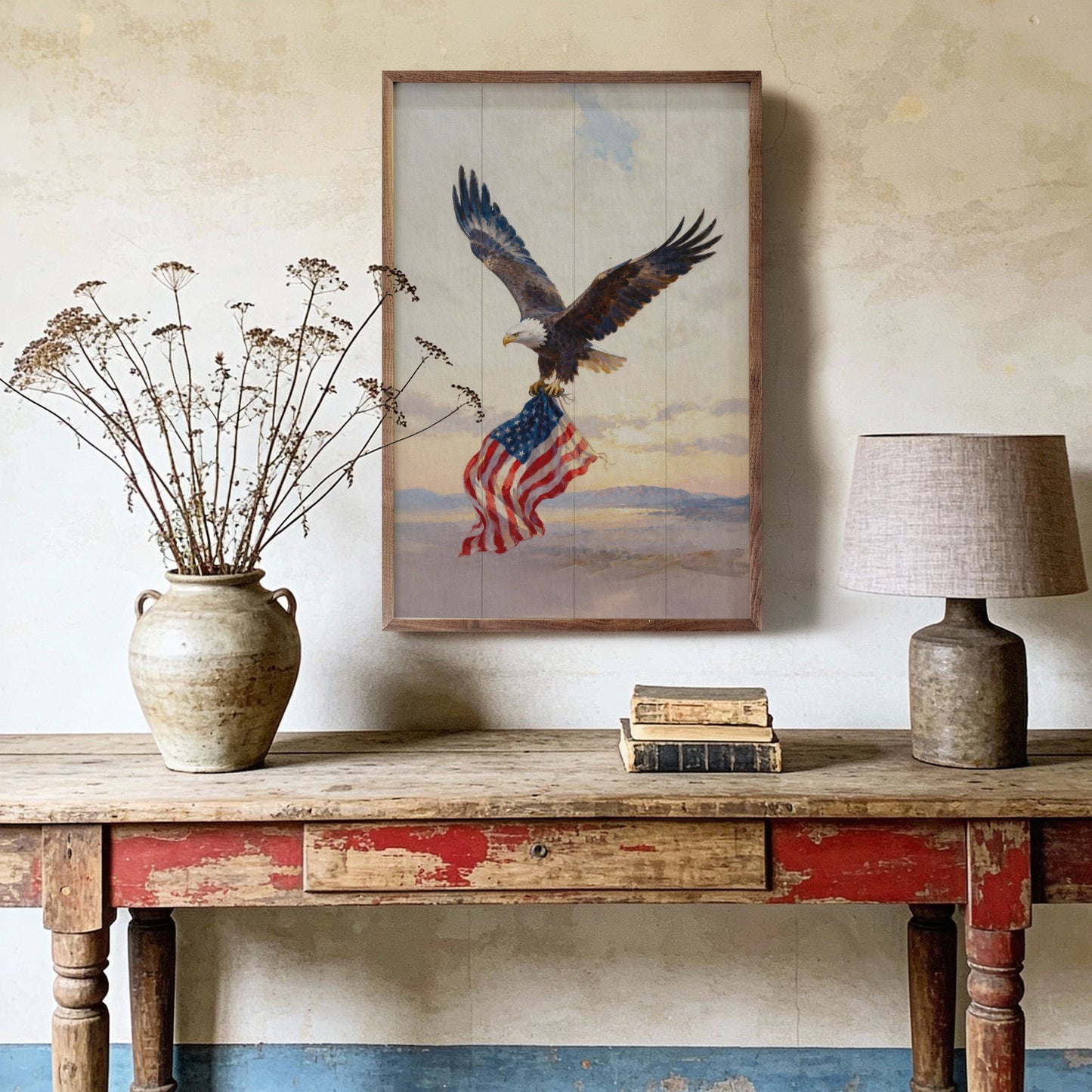 Patriotic Eagle Landscape: 10x16