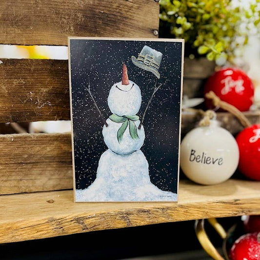 A Cheerful Snowman Block