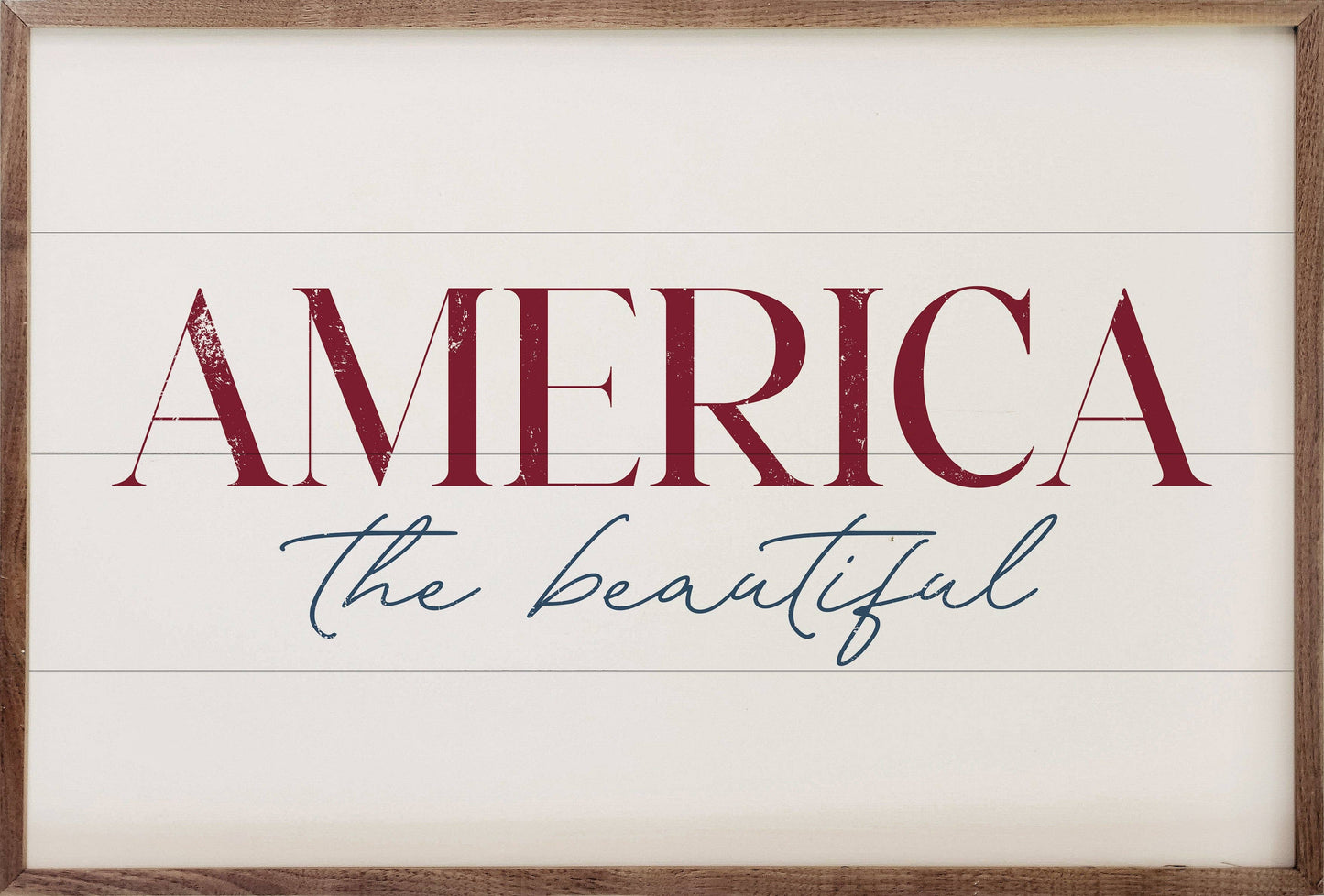 America The Beautiful White: 8x5