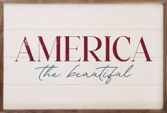 America The Beautiful White: 8x5