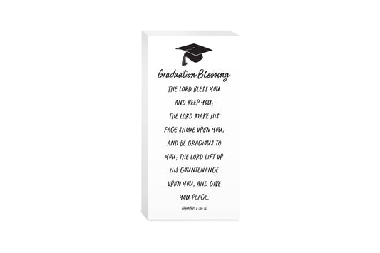 5x10 Wood Block-Graduation Blessing