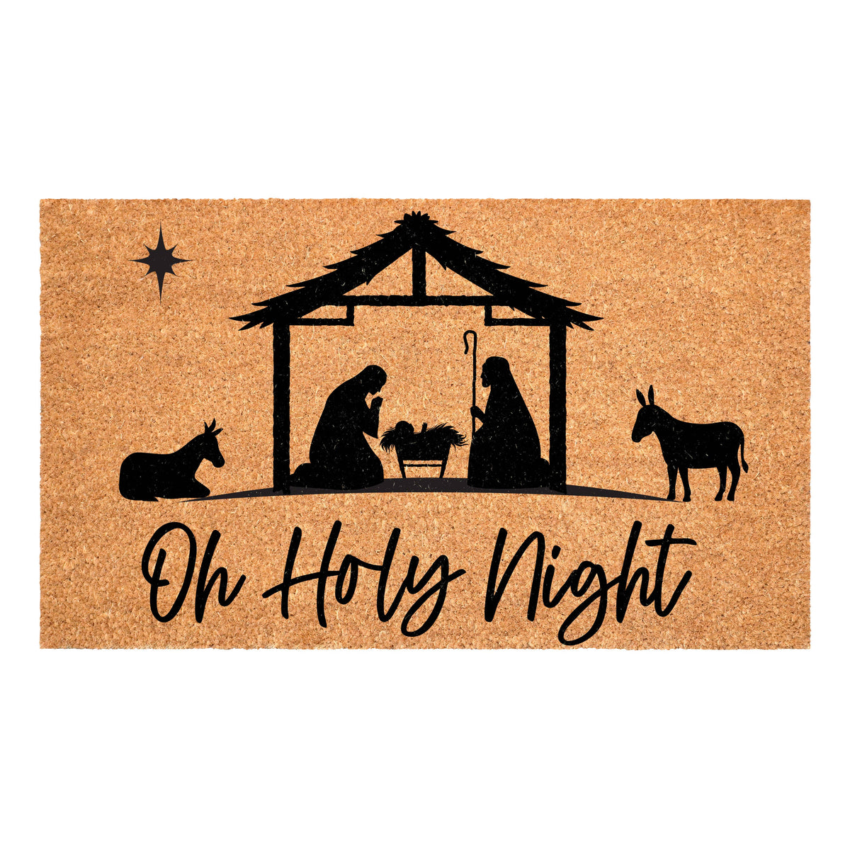 Holy Night Nativity Doormat: 17" x 29"