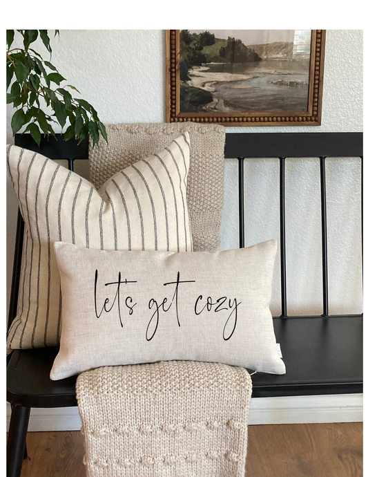 Let's get Cozy Pillow: Pillow Cover with Insert