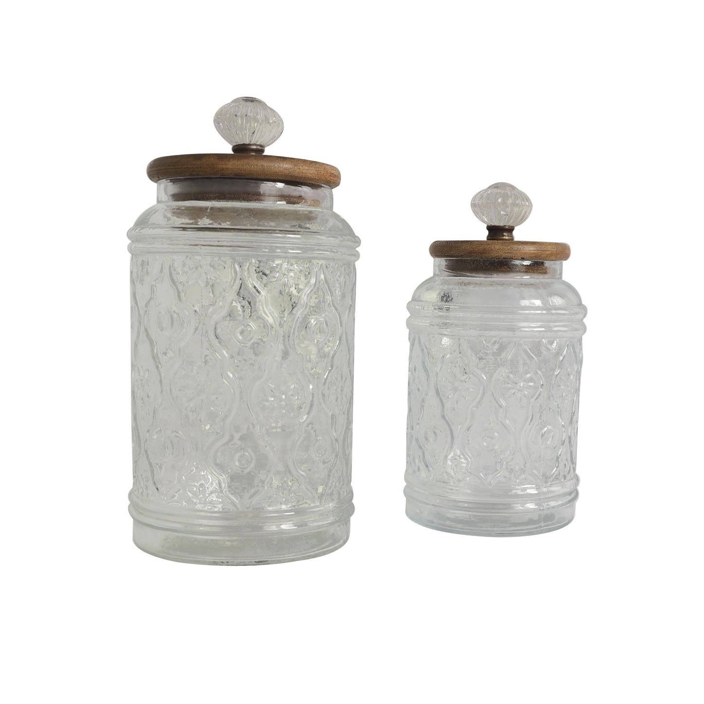 Farmhouse Clear Glass Decorative Jars Set