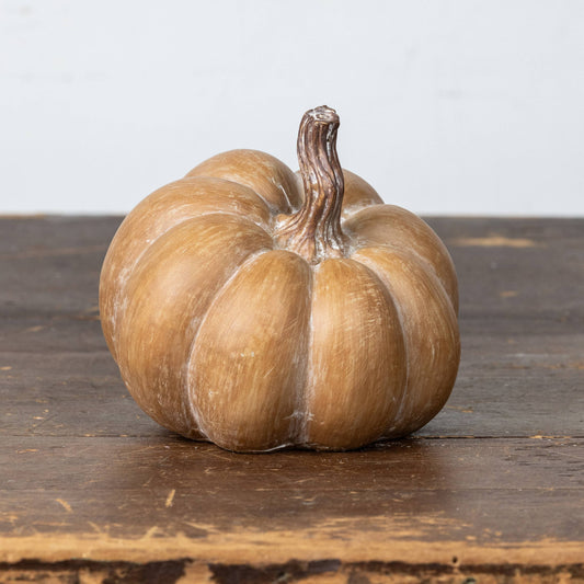 5.25" TAN RESIN PUMPKIN