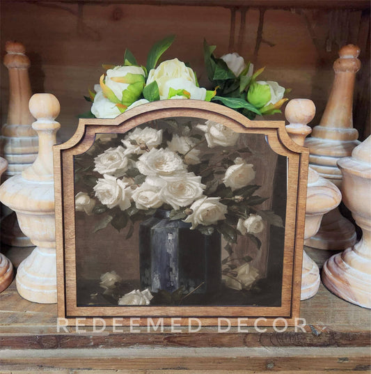 Provincial Moody Roses Framed Art