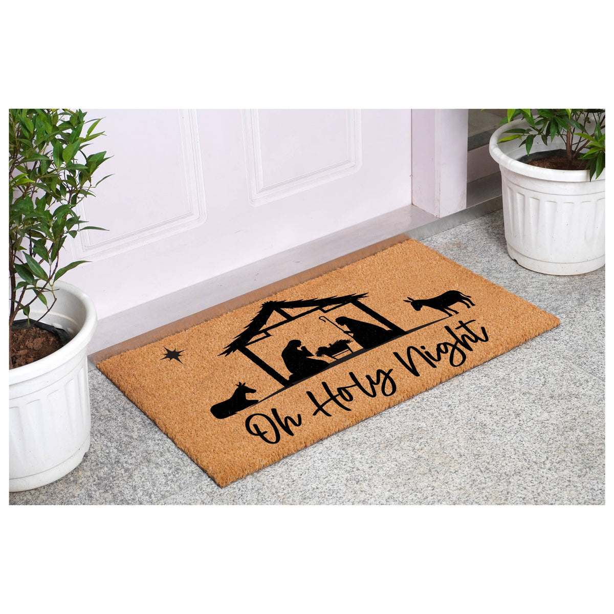 Holy Night Nativity Doormat: 17" x 29"