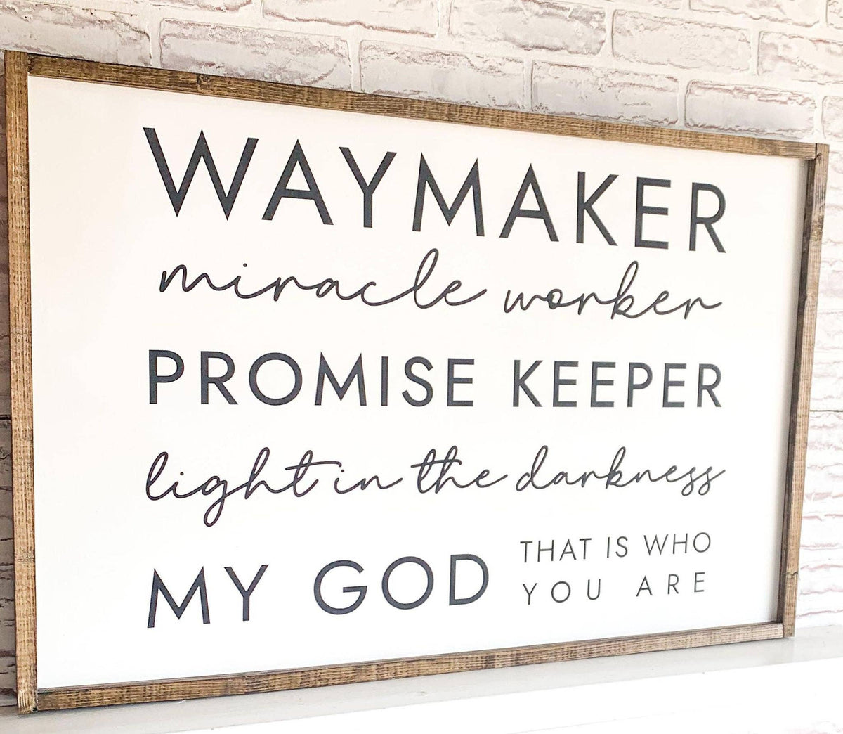 Waymaker Wood Sign: 22 x 28 / Jacobean