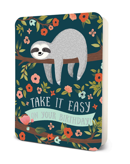 Sloth Birthday Deluxe Greeting Card