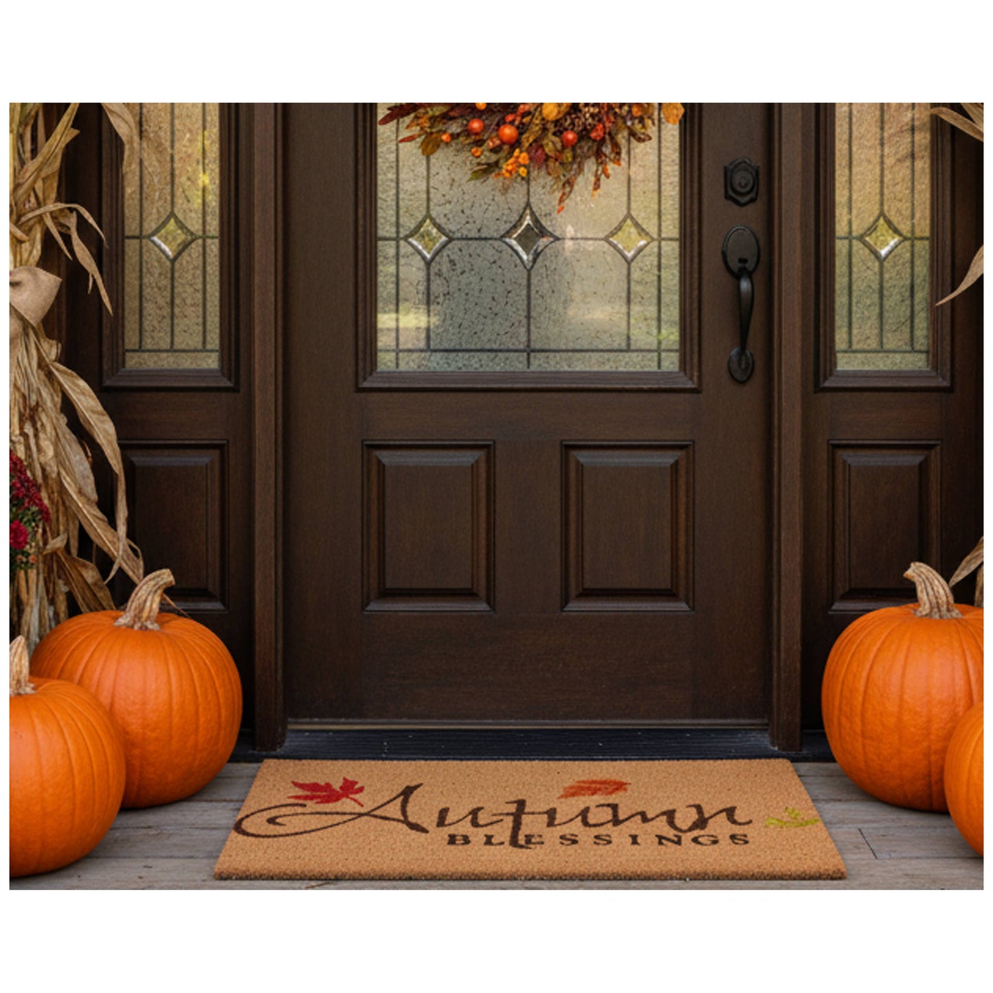 Fall Autumn Blessings Doormat