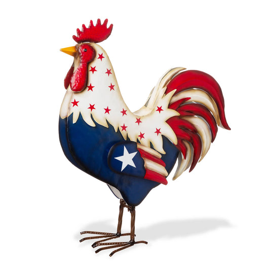 21 in H Metal Patriotic Rooster Porch Decor