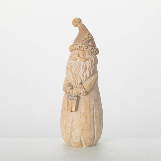 NATURAL RUSTIC SANTA FIGURINE