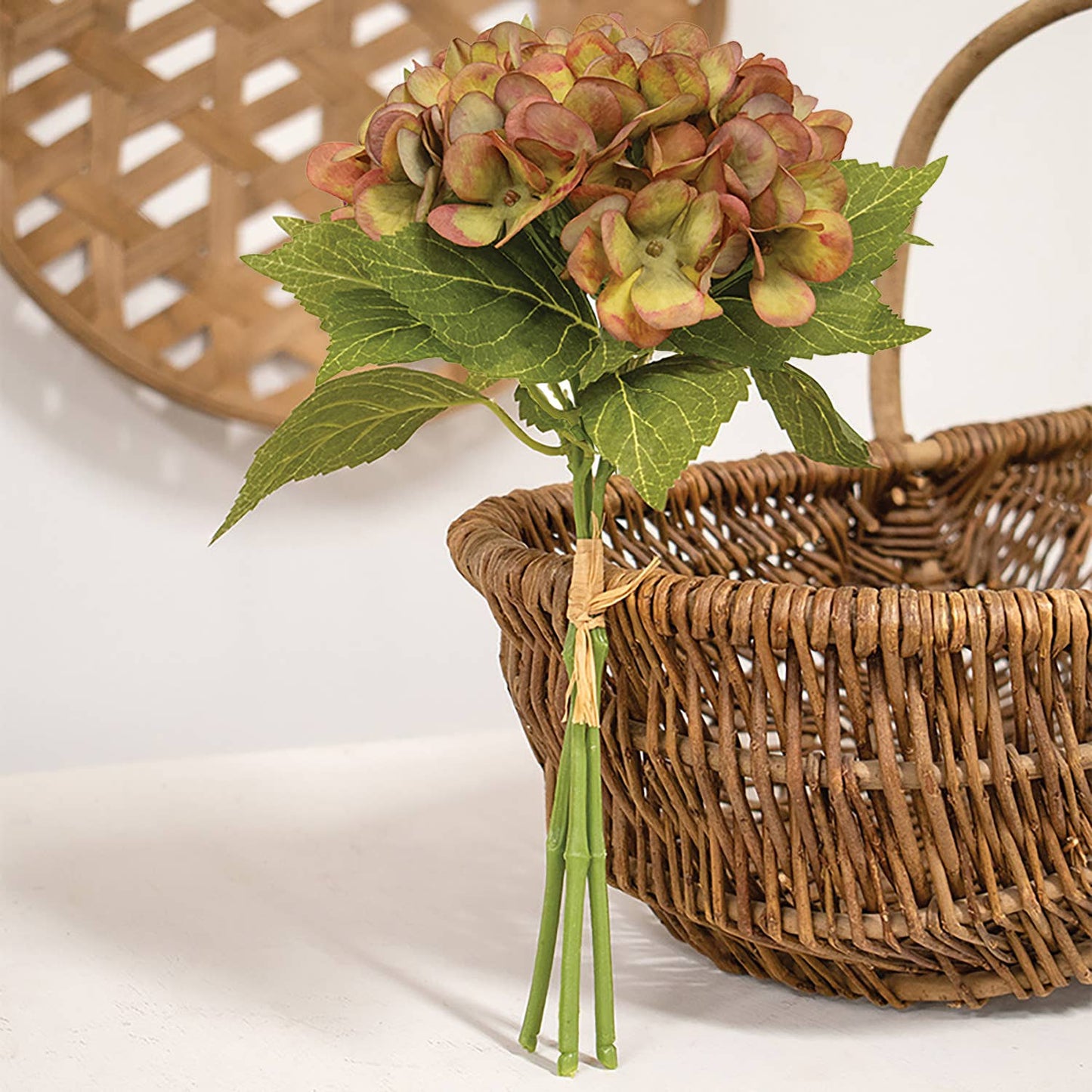 Dusty Mauve Hydrangea Bouquet - 11.5"