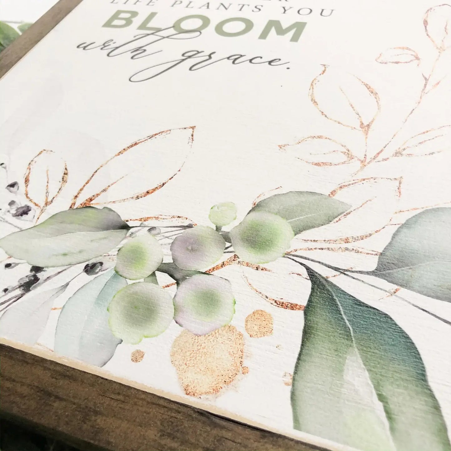 Bloom With Grace Spring Sign