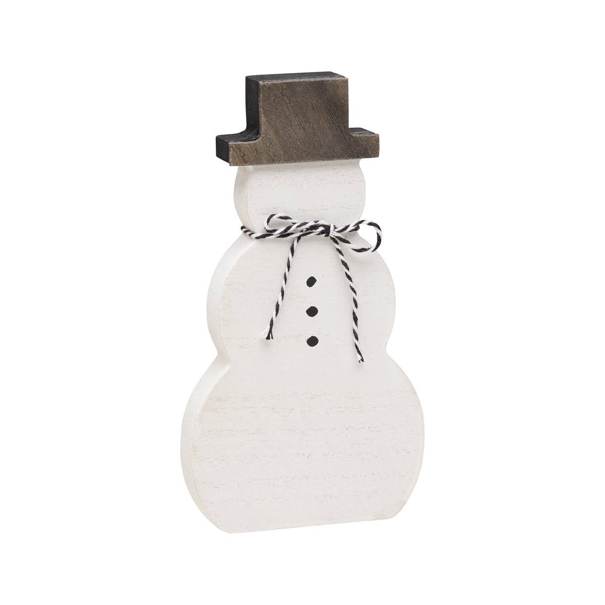 White Wash Snowman Christmas Cutout