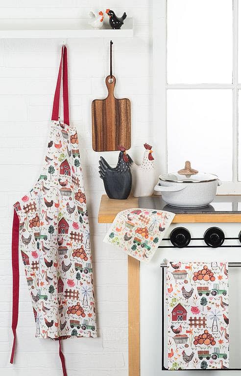 Rustic Chicken-8"H: White