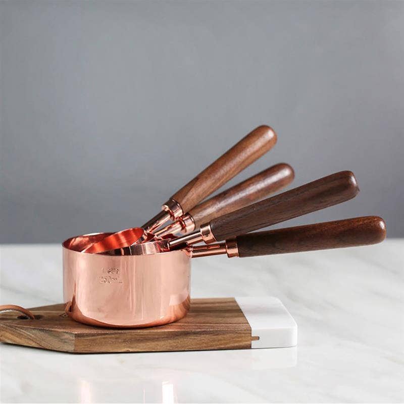 Rose Gold Stainless Steel Measuring Cups Set: 4 cups