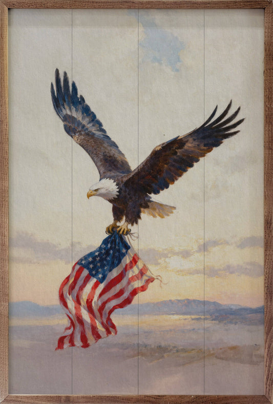 Patriotic Eagle Landscape: 10x16