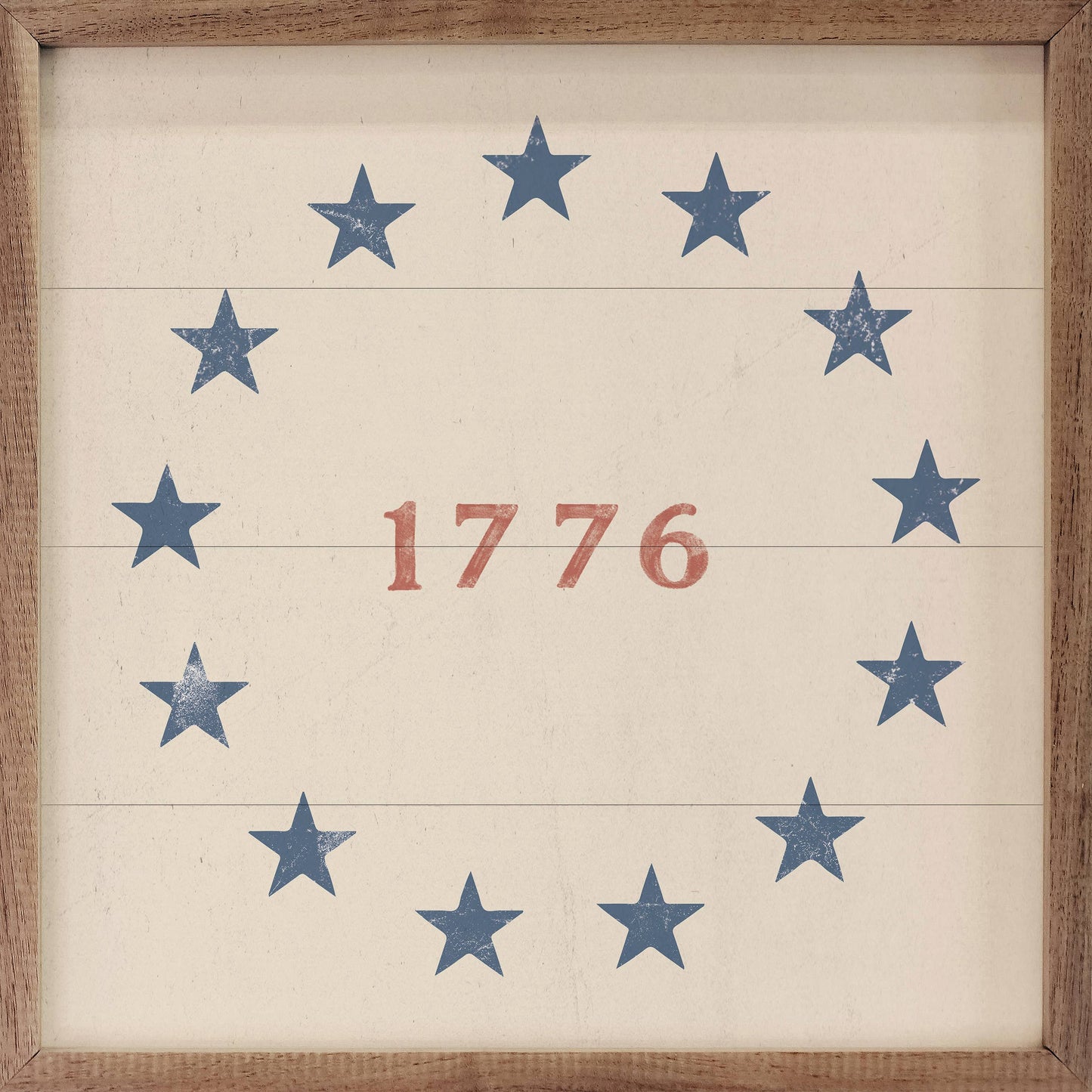 1776 With Stars White: 8 x 8 x 1.5