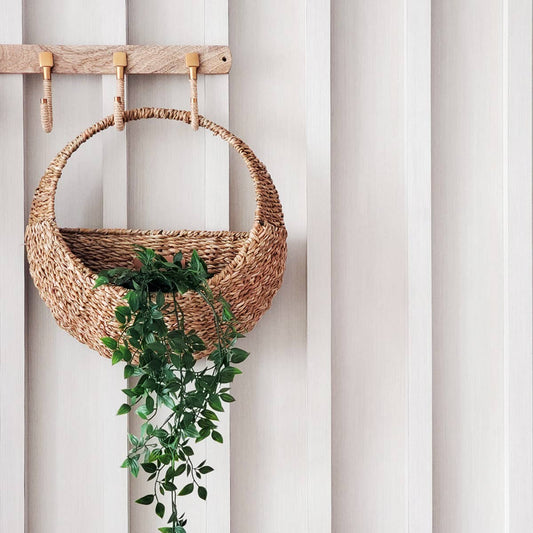 Handwoven Wicker Hanging Basket • Savar Wall Hanging Basket