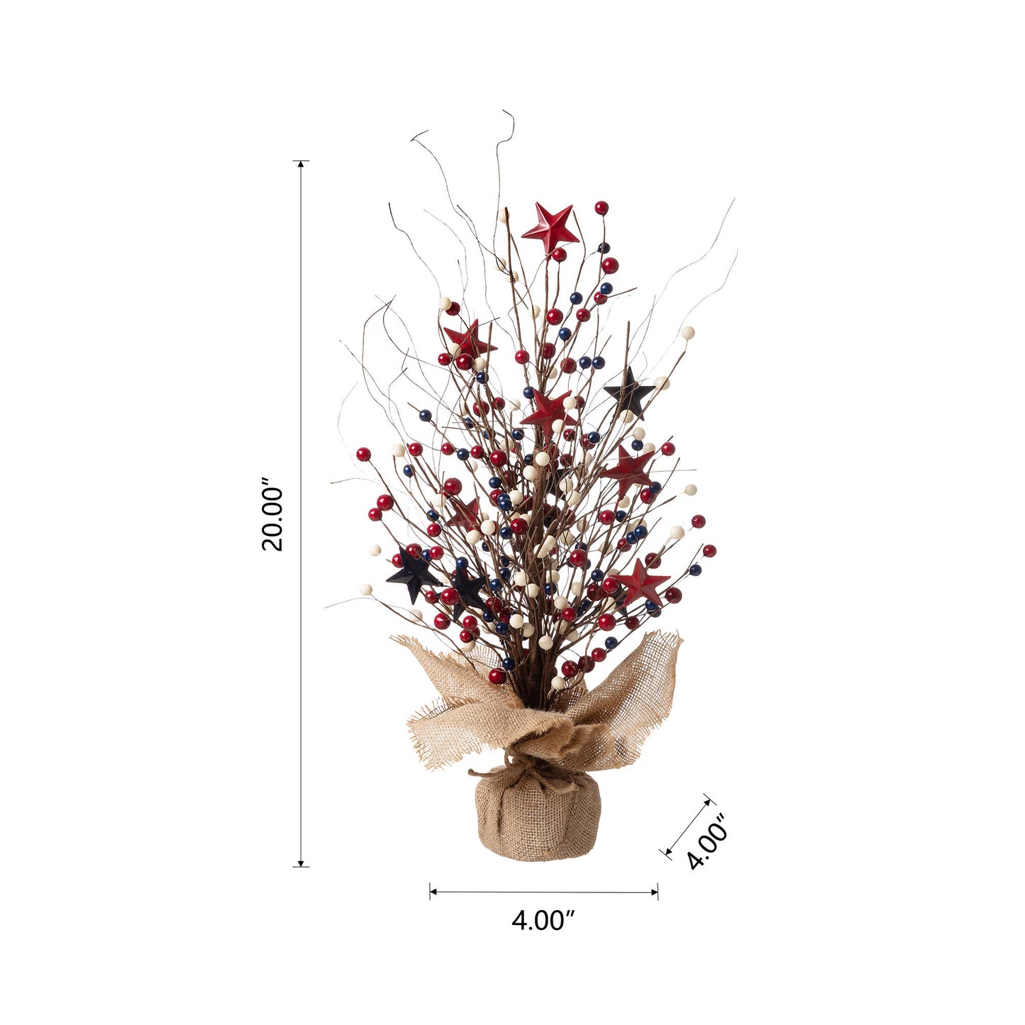 20 in H Patriotic Berry Table Tree