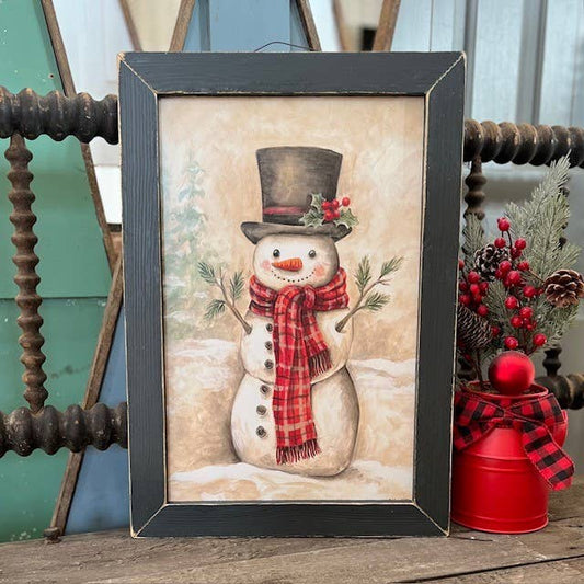 Vintage Snowman: Black