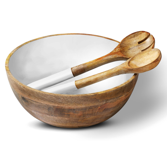 White 12" Decorative Bowl