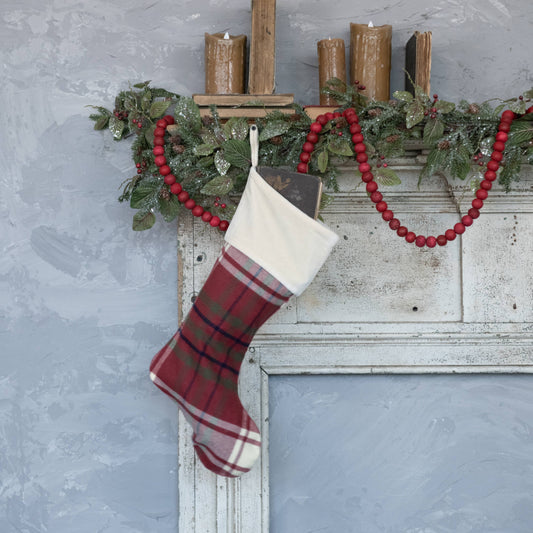 RED PLAID STOCKING