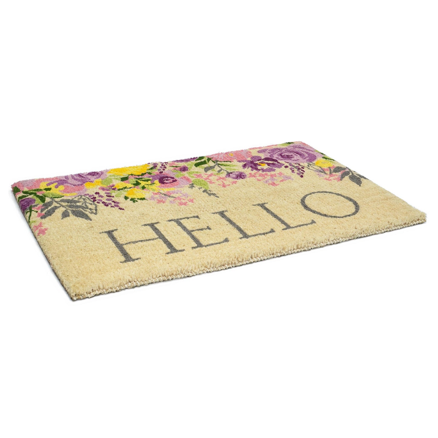 Blossoming Floral 100% Natural Doormat: 18" x 30"
