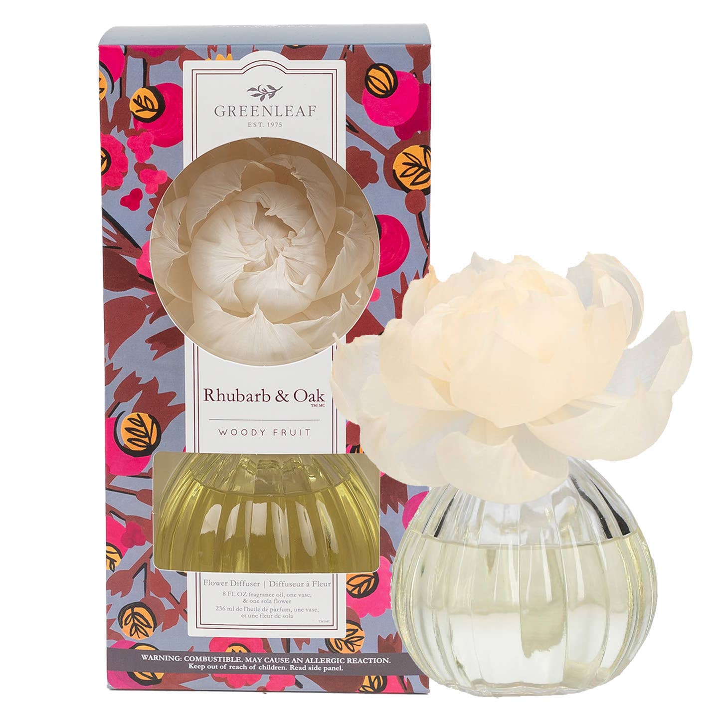 Rhubarb & Oak Flower Diffuser | Fall Scent