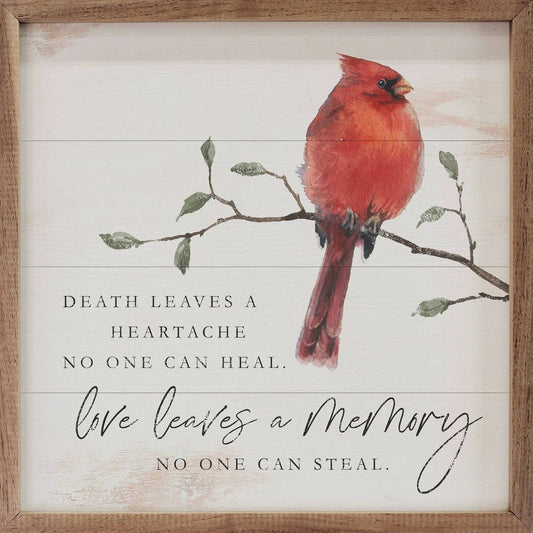 Love Leaves A Memory Whitewash: 12 x 12 x 1.5