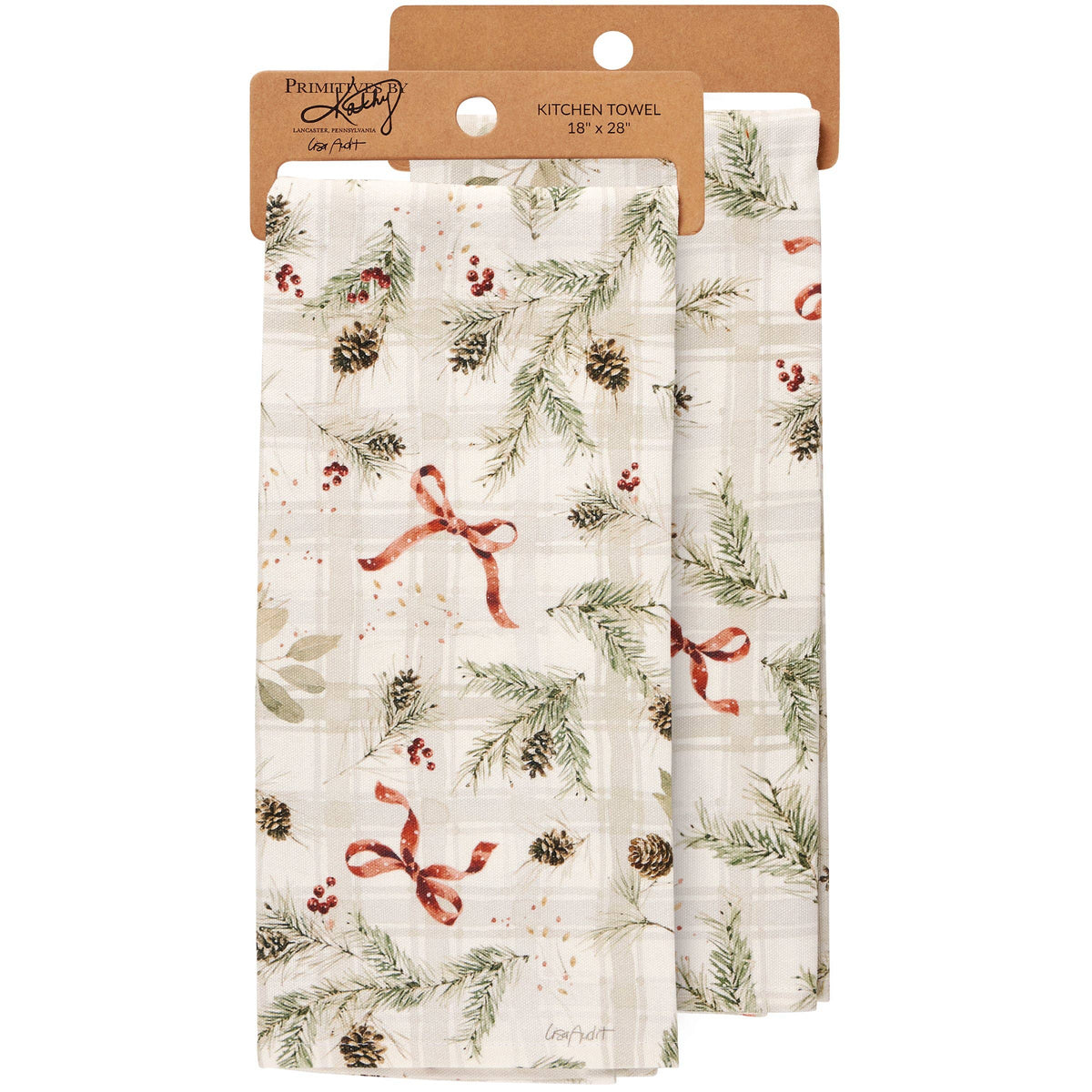 Christmas Greenery Kitchen Towel