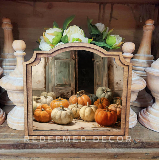 Provincial Pumpkins Door Framed Art