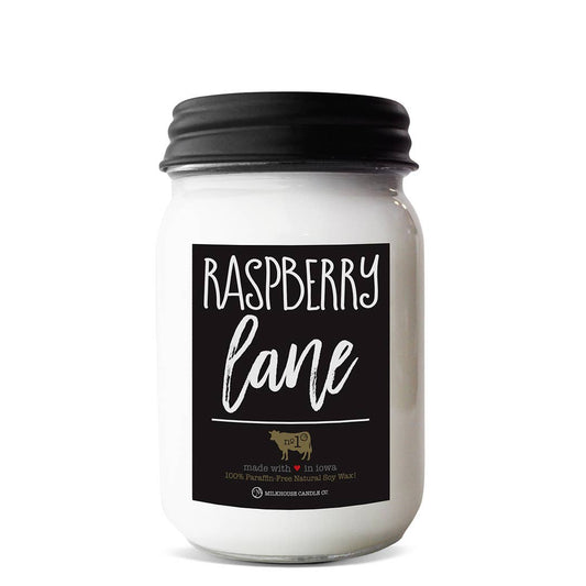 13 oz Mason Jar Candle: Raspberry Lane