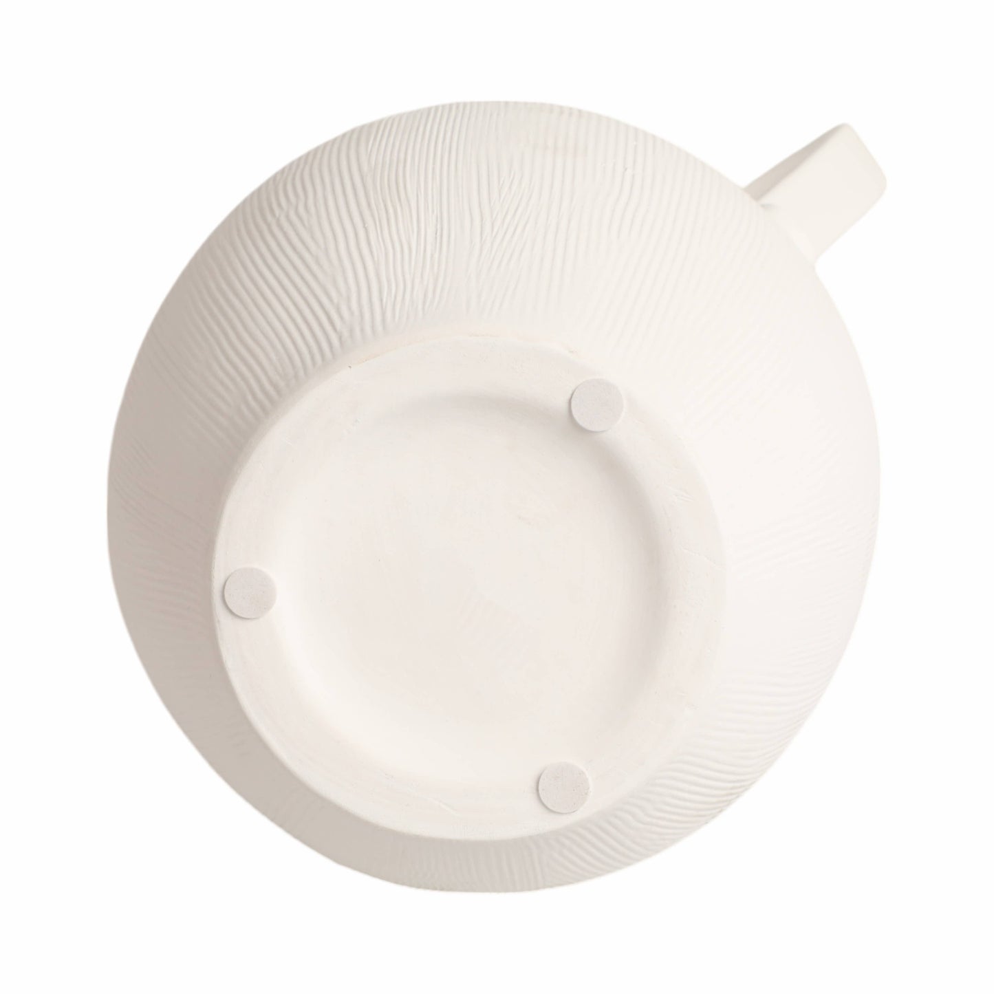 White 15 in. Stoneware Amphora Striped Weathered Jug