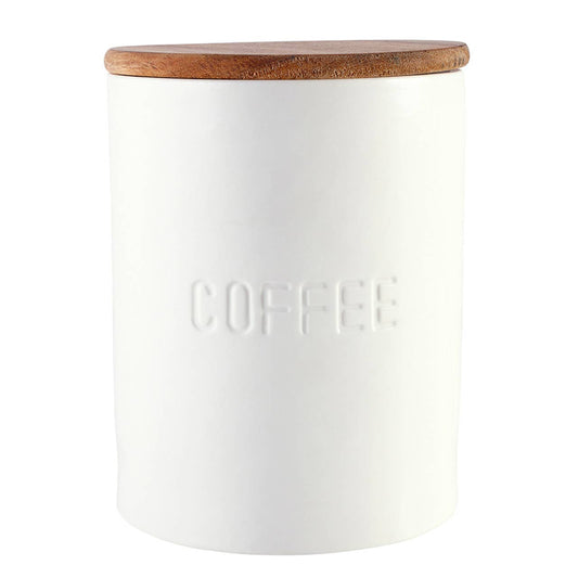 Coffee Ceramic Canister - 6.75" H x 5" Dia