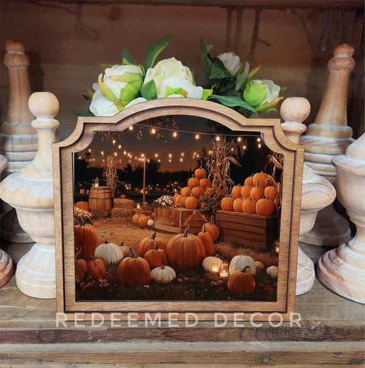 Provincial Pumpkin Patch Framed Art