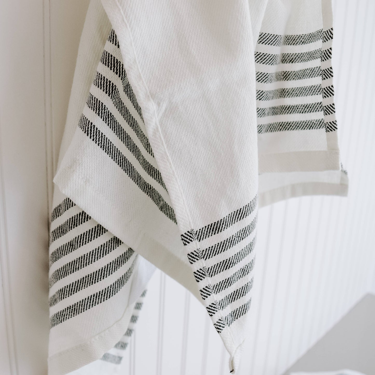 Striped 100% Cotton Hand Towel, 6 Black Stripes