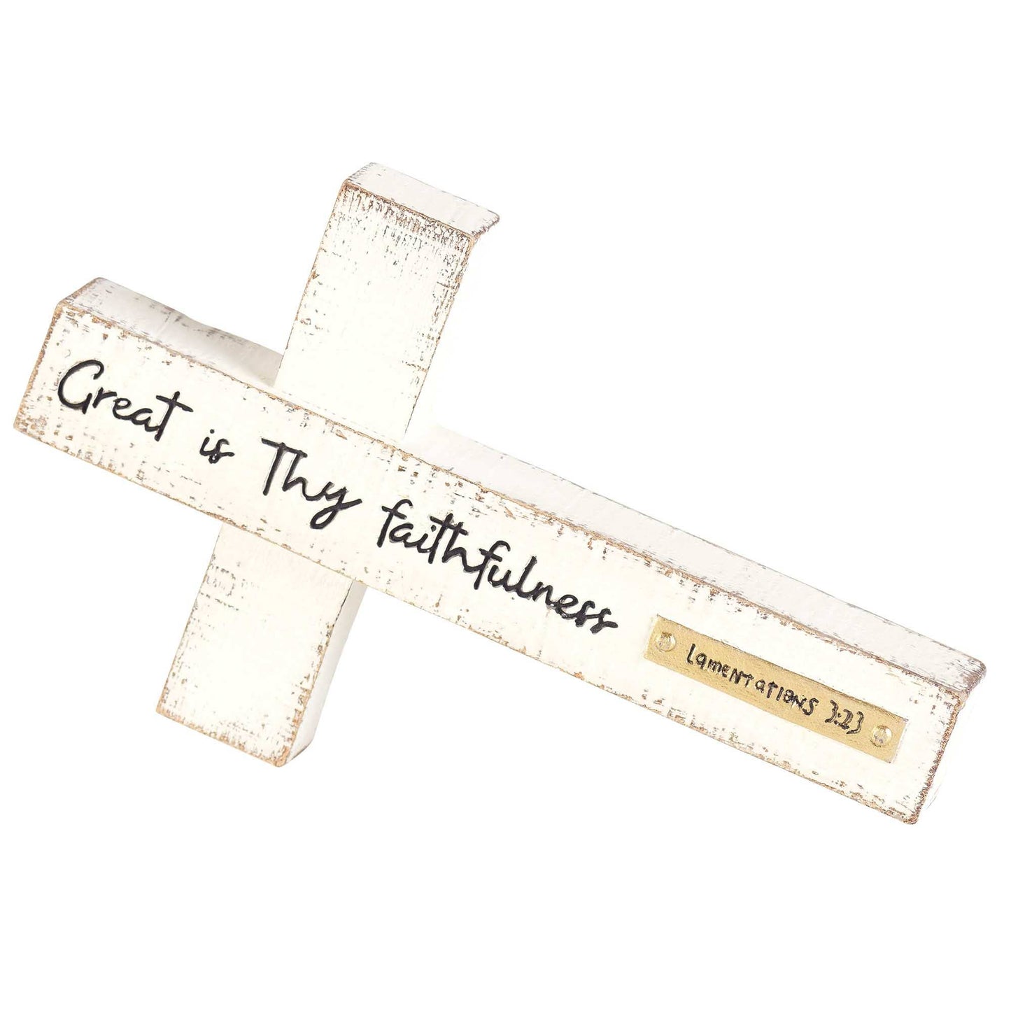 Great is Thy Faithfulness Lam. 3:23 Tabletop Cross