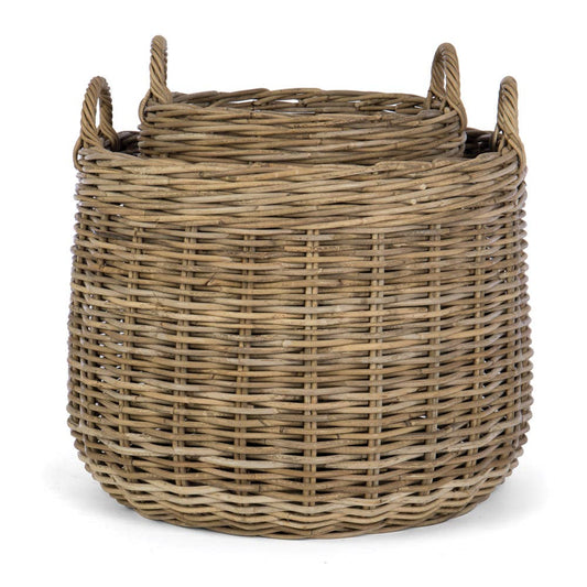 Round Rattan Storage Basket - Large