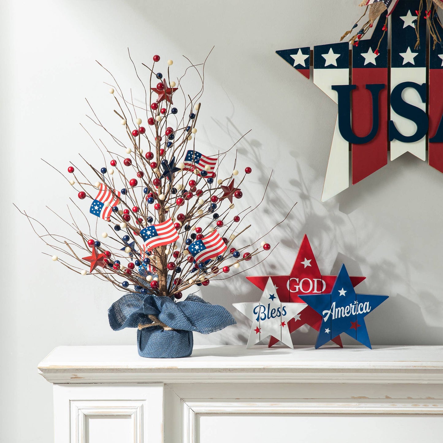 20 in H Patriotic Table Tree