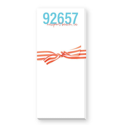 Zip Code Skinnie Notepad: Orange