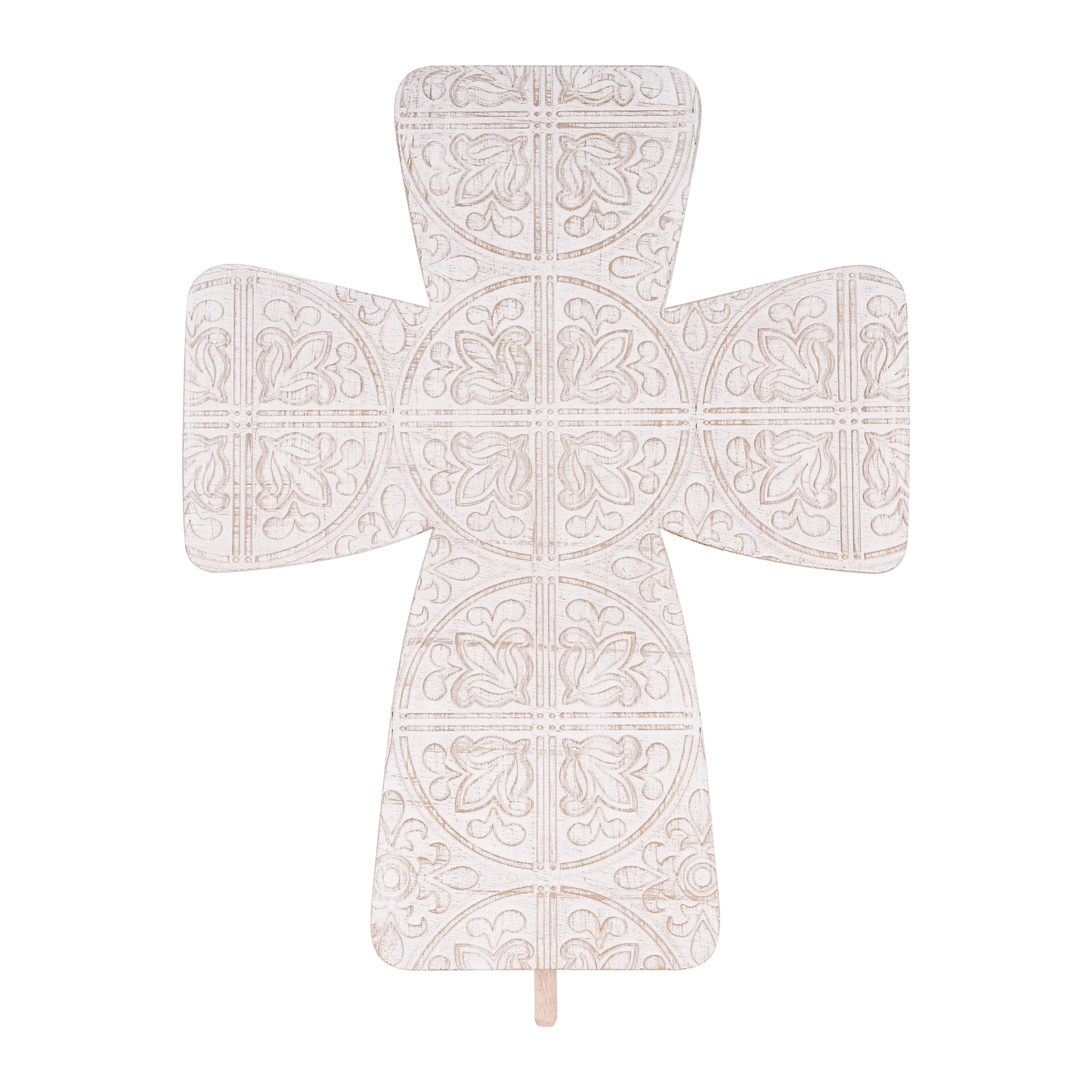Embossed White Cross Topper